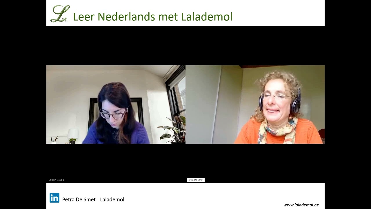 voorbeeld van een les Nederlands online - example of a Dutch online lesson