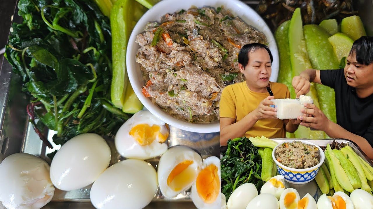 น้ำพริกปลาทูไข่ต้มผักลวก‼️เมนูนี้น่าจะเป็นเมนูสุดท้ายในประเทศโอมานก่อนกลับไทยแลนด์แดนสยาม
