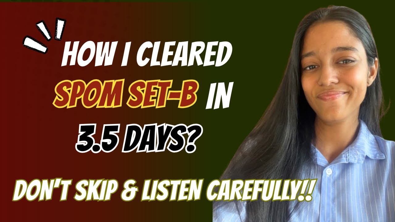Watch this before giving SPOM SET-B💯💯 | Papers are getting TOUGHER* | | ULTIMATE STRATEGY🔥|
