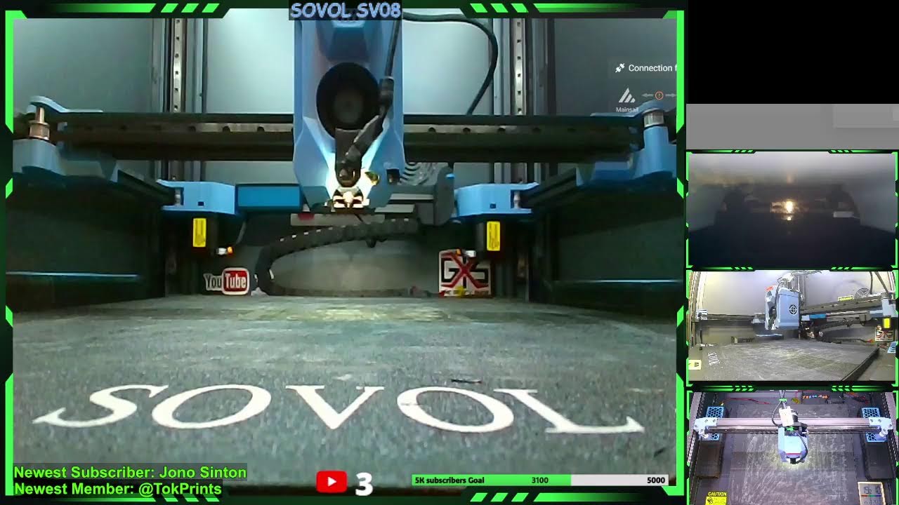 🔴Live - 3D Printer #540  Re printing  more Xenomorph Orbiter parts   #live #3dprinting  #sv08