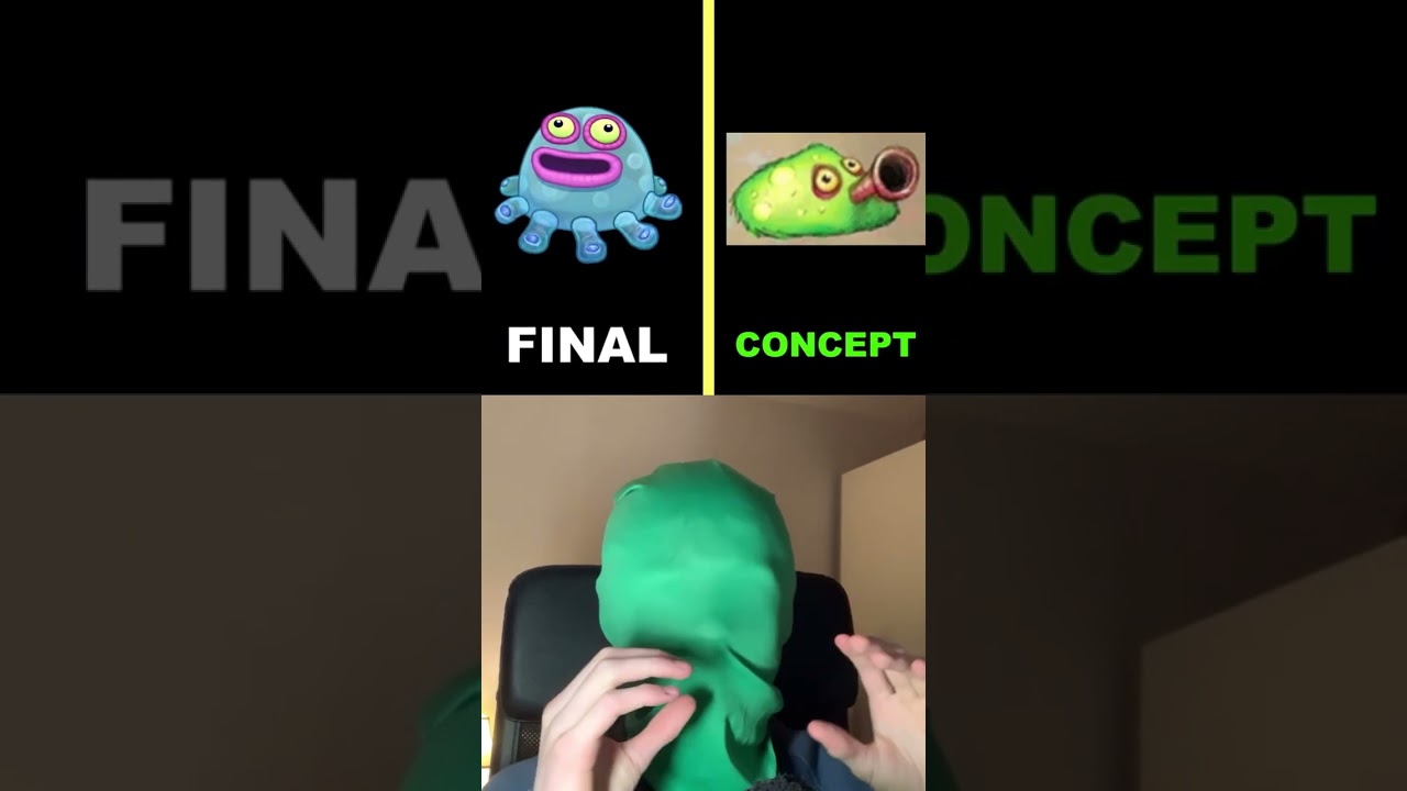 #mysingingmonsters  Concept Art VS Final Design #msm #shorts #scary