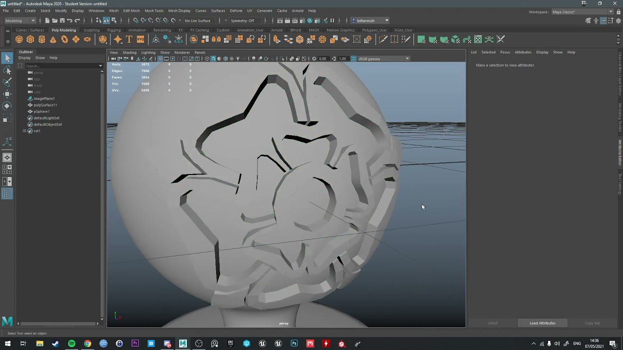 Student Help - Engraved/Relief Details with 2D Modelling, Shrinkwrap and Booleans (Maya)