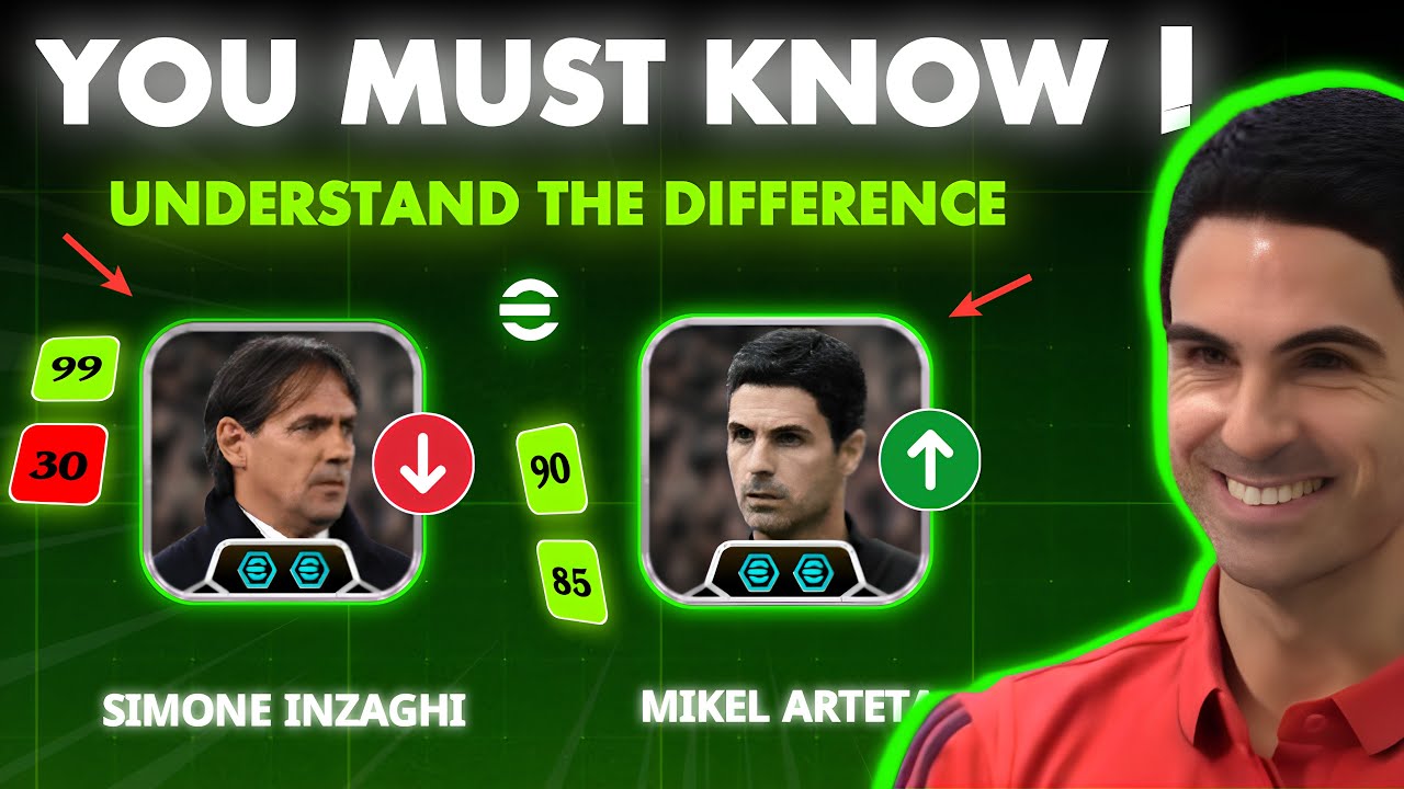 Inzaghi vs Arteta | | understand the difference in eFootball – Which One is Better