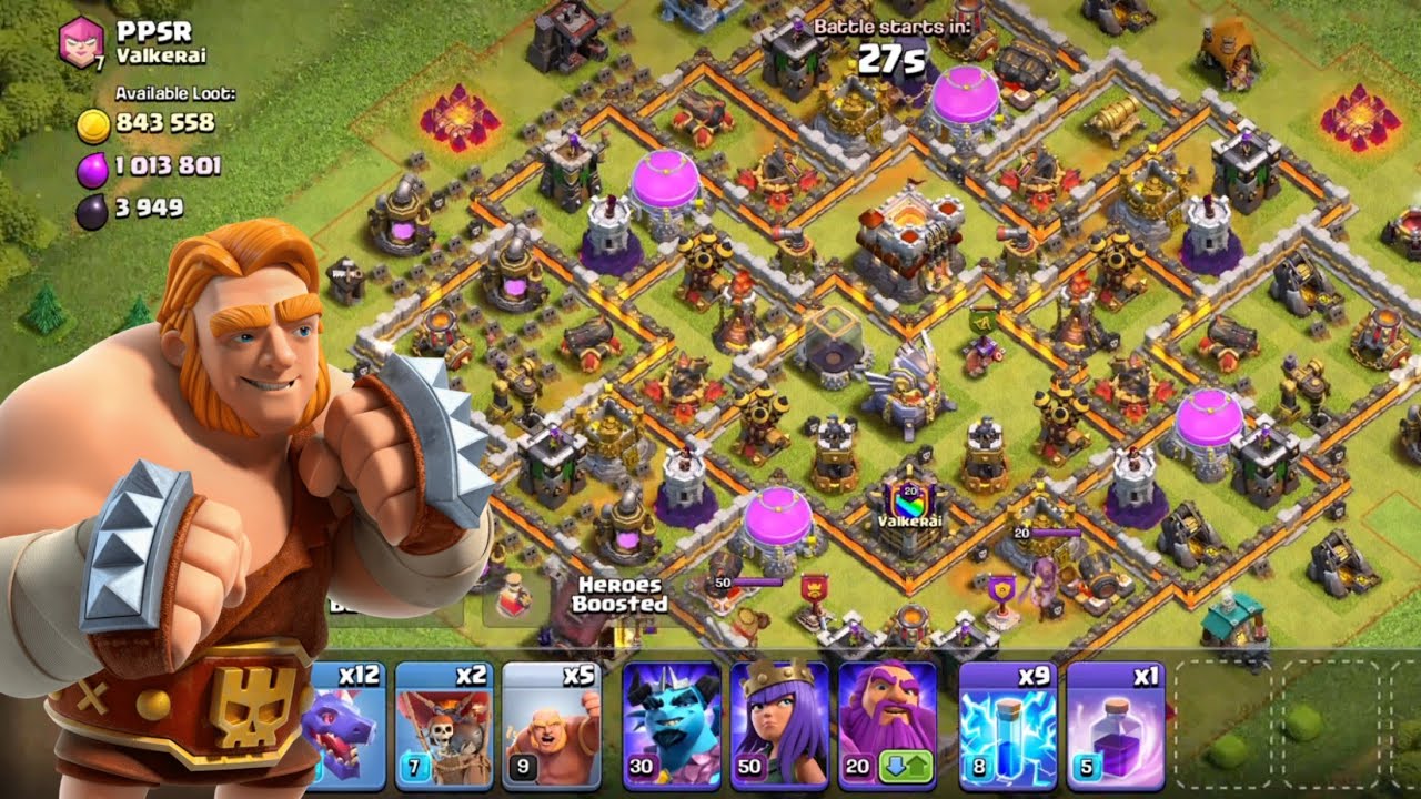 new giant Hall 11 FULL MAX Attack 💥 3 Stars in 1 Minute | Crazy Loot | CoC