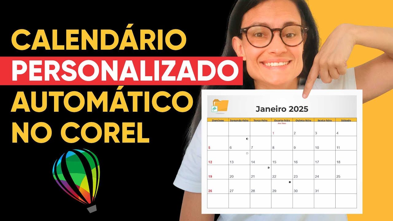 Como criar calendario automatico personalizado no Corel Draw