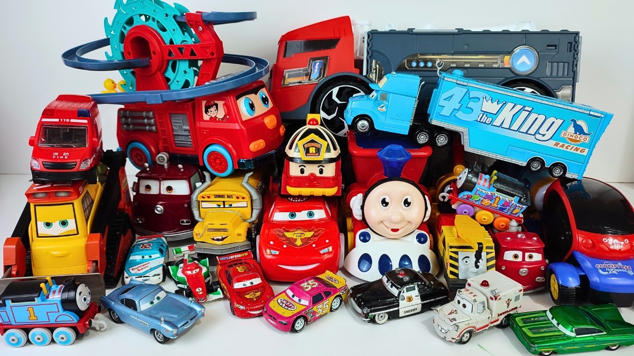 Disney Pixar Cars , Lightning McQueen Filmore Cruz Ramirez Chevrolet Porsche Mater Ambulance | ASMR