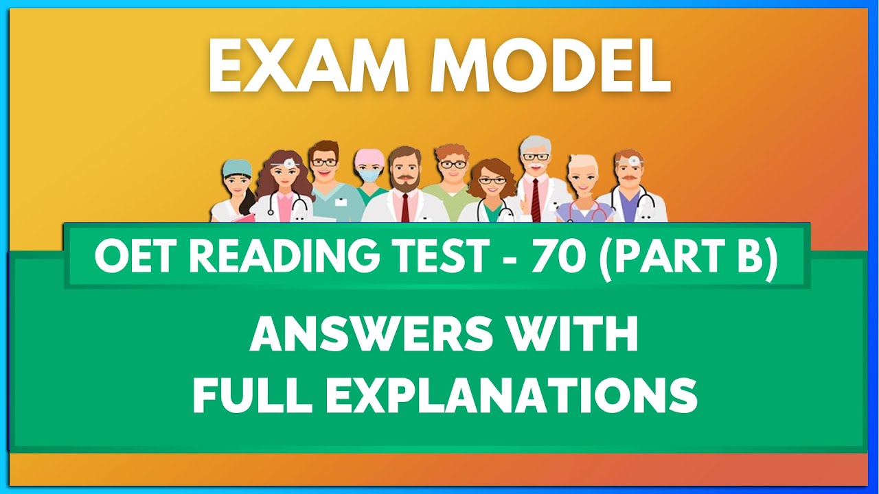 OET READING TEST - 70 (PART B) | MIHIRAA