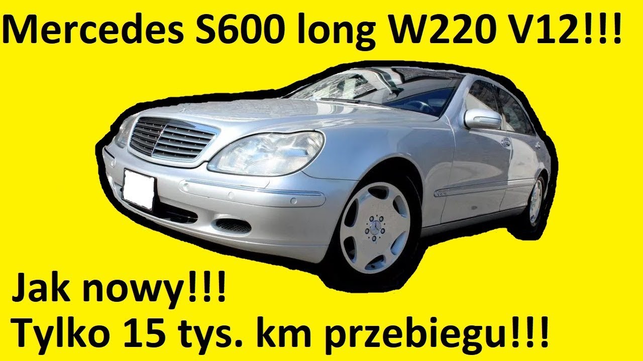 Mercedes W220 S600 V12 fabrycznie nowy unikat z przebiegiem 15 tys.km! #AutoKrytyk