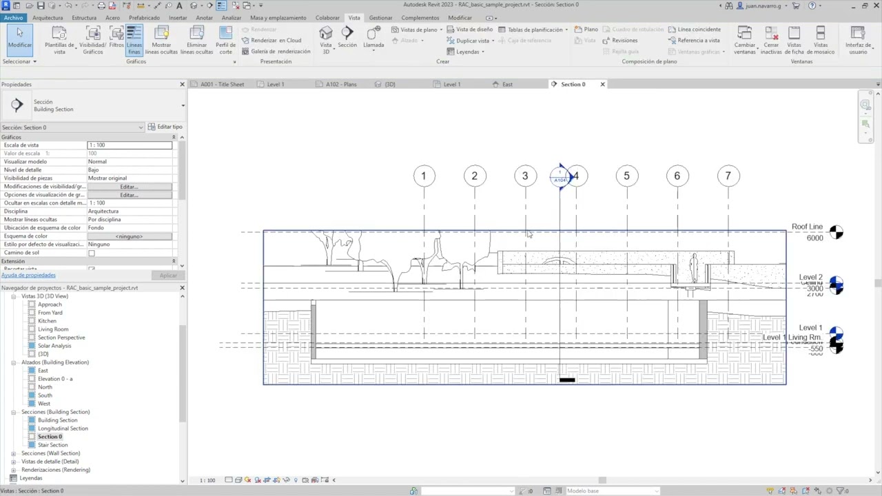 ¿Cómo crear alzados y secciones desde Revit?
