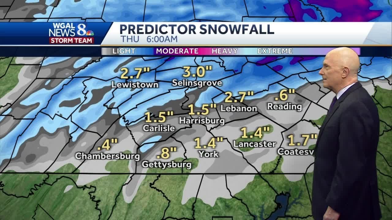 Coating to 3 inches of snow possible