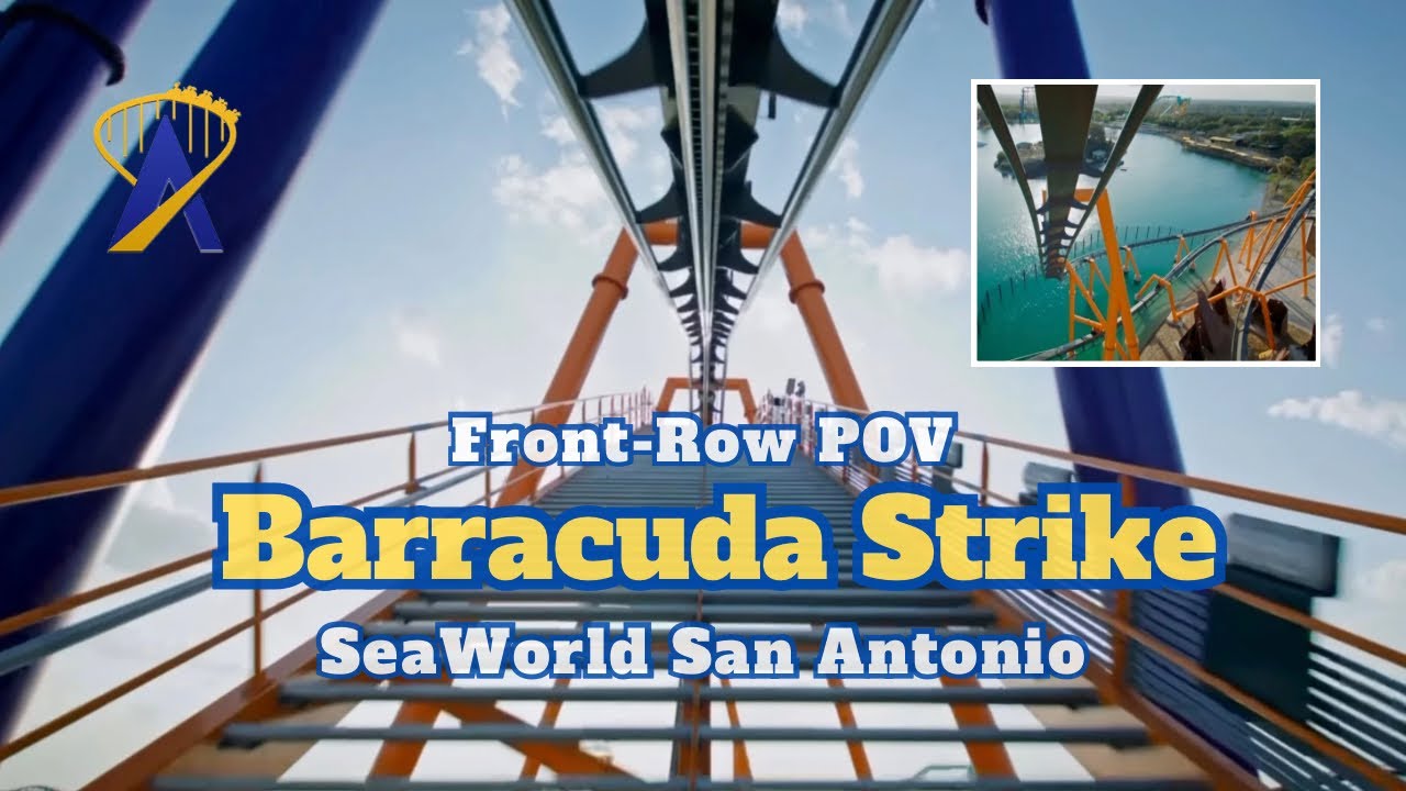 POV Barracuda Strike Roller Coaster From SeaWorld San Antonio