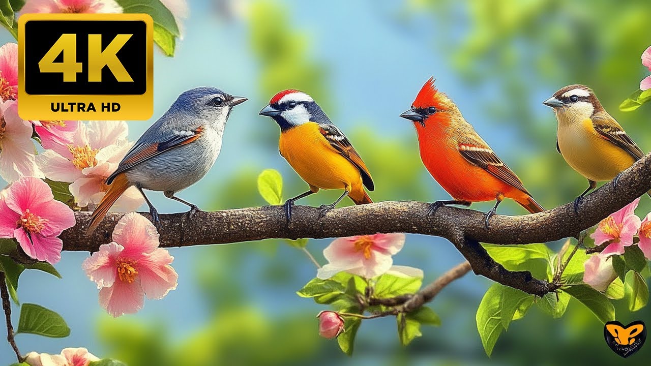 Relaxing Bird Sounds 4K ~ Birds Singing Heal Stress, Anxiety And Depression, Heal The Mind #2