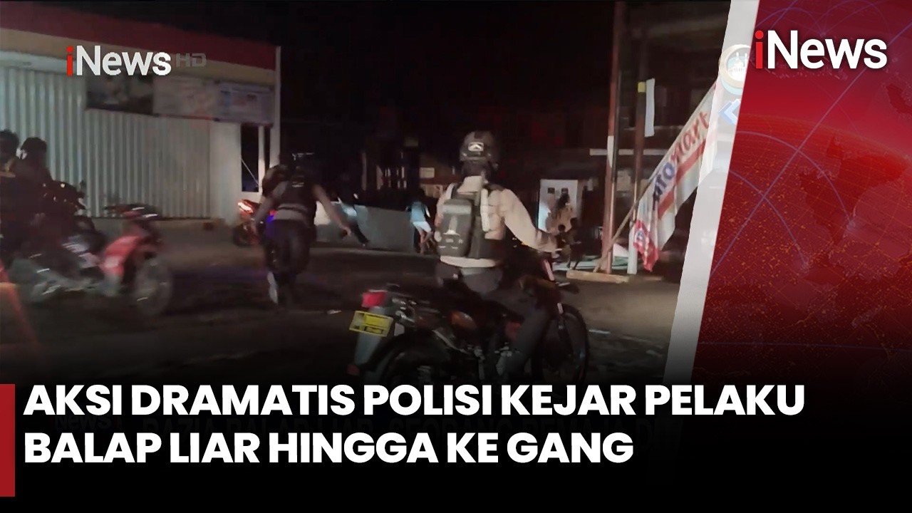 Aksi Dramatis Polisi Kejar Pelaku Balap Liar hingga ke Gang | iNews Malam 4/3