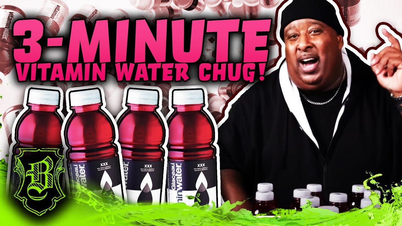 Сколько охлажденной воды Triple X Vitamin Water я смогу выпить за 3 минуты? Смотрите и смотрите!