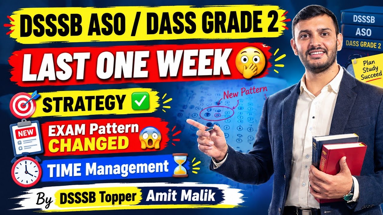 CRACK ASO GRADE 2 EXAM DSSSB FULL STRATEGY SAFE SCORE ALL IMPORTANT POINTS