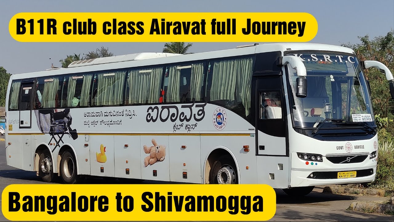 KSRTC AIRAVAT CLUB CLASS VOLVO I Bangalore to Shivamogga I Full Bus Journey