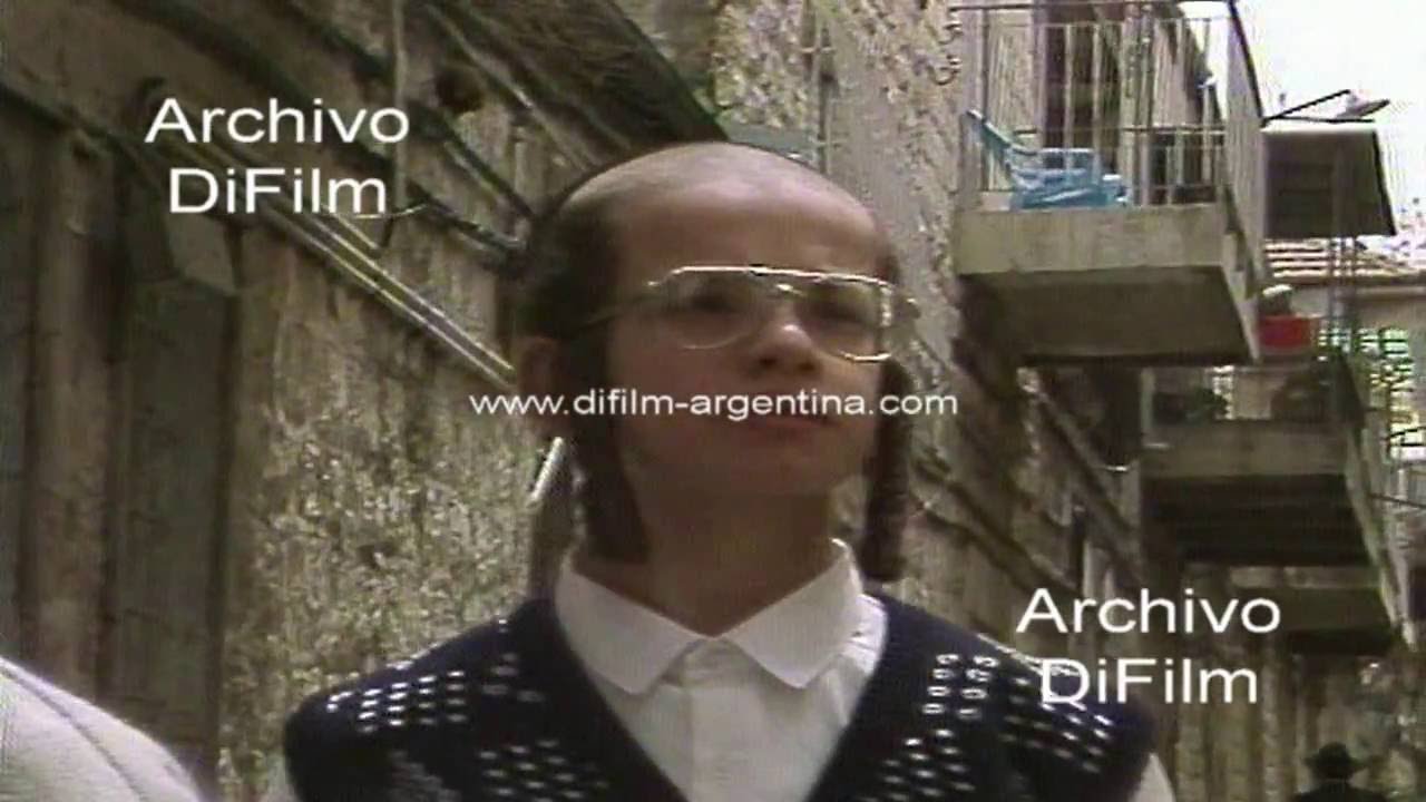 Barrio Mea Shearim en el norte de Jerusalem 1992
