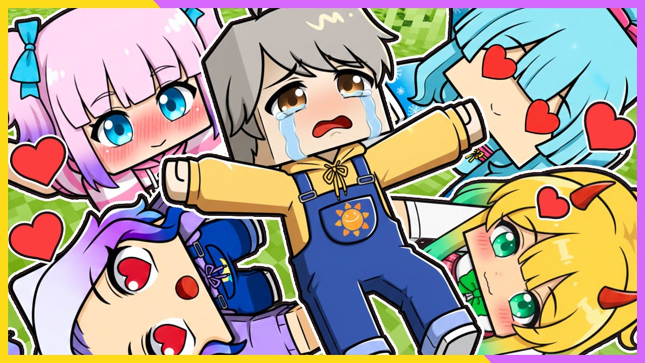ヤンデレ女子4人に命を狙われた結果…😱🔪【 マイクラ / まいくら / Minecraft 】『ぱちしゅう×しえる』