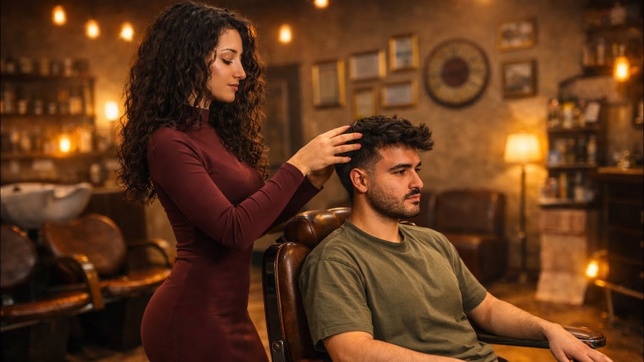 ASMR 💈IRIS LADY BARBER “DEN” 