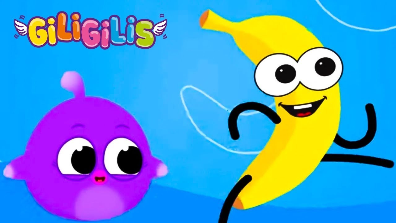 FRUITS Song 🍌🥥🍍 Fruit Names with Giligilis Baby Shark Remix Song | Funny Songs with Giligilis