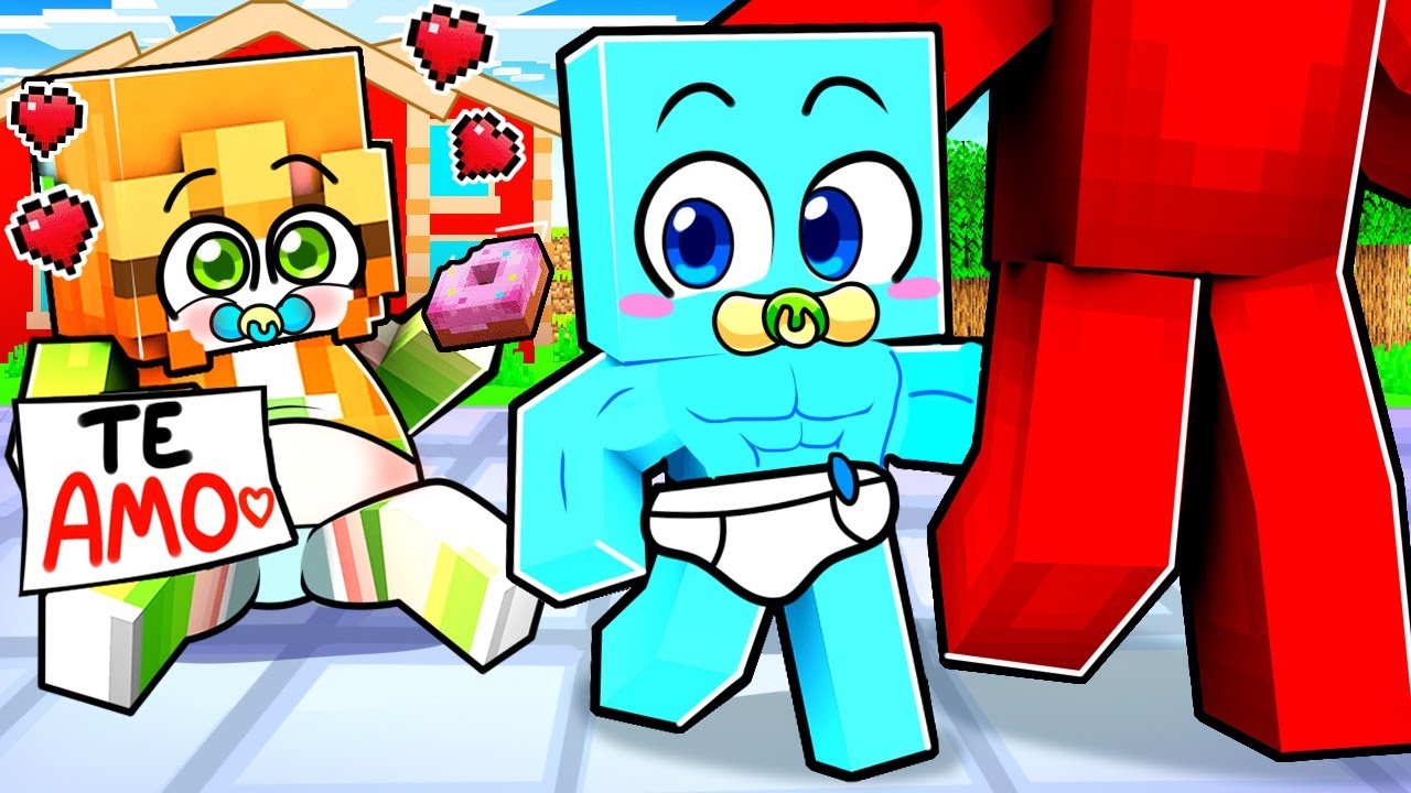 Mía Bebe se ENAMORA de Awita Mamado en Minecraft!
