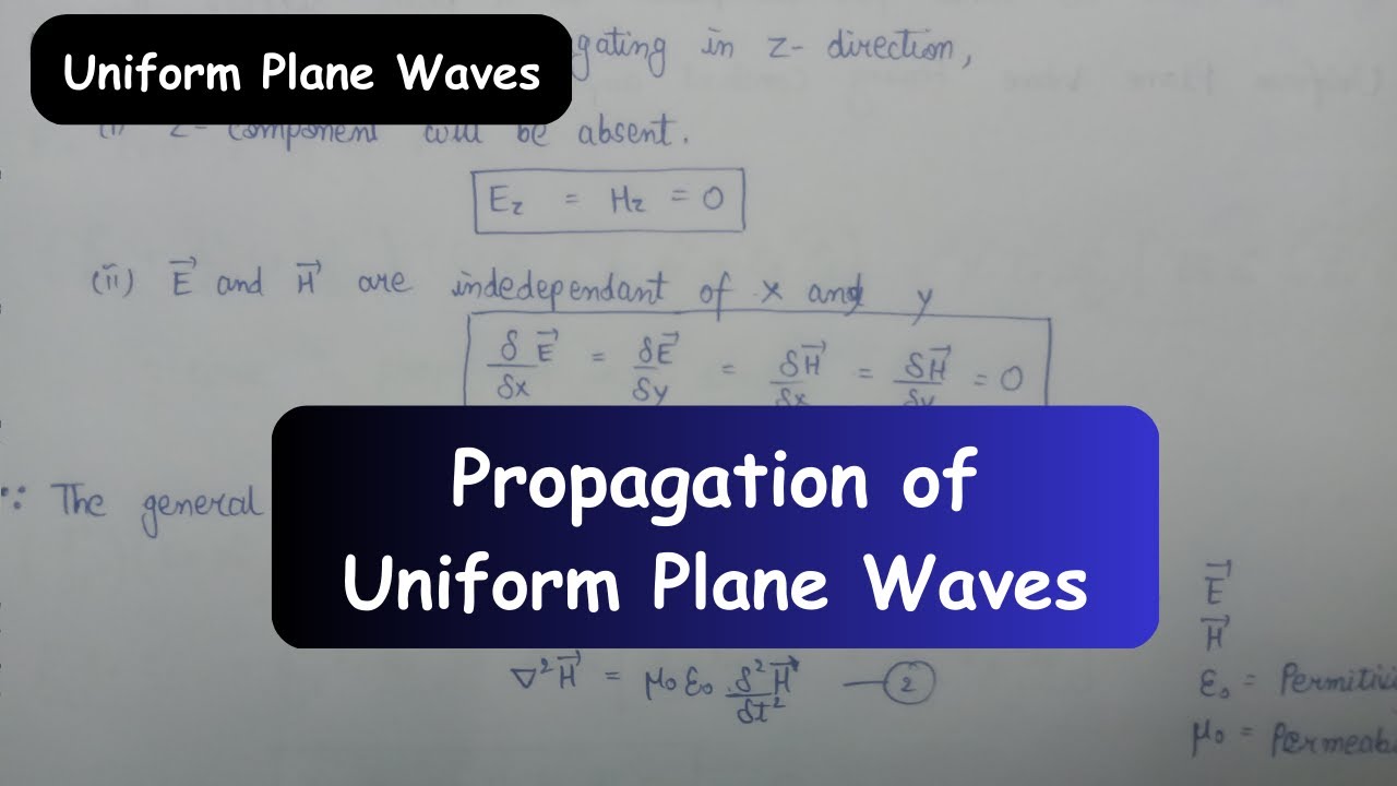 Propagation of Uniform Plane Waves