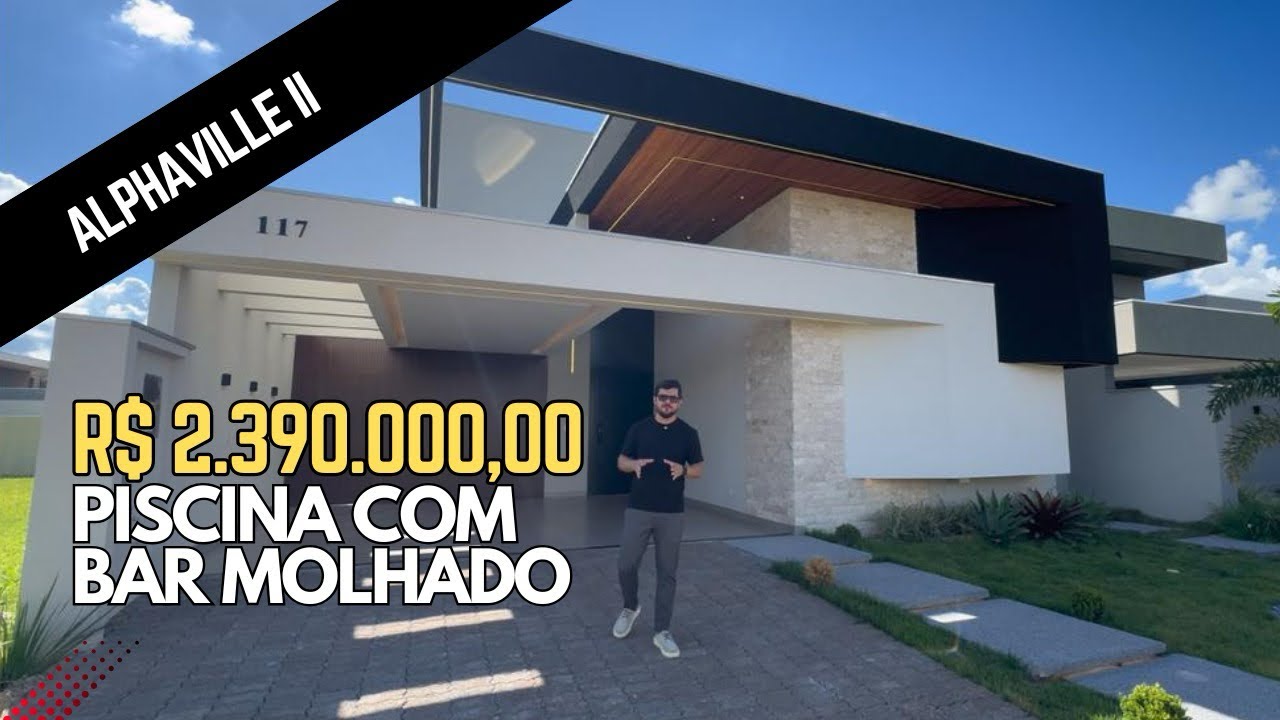 Casa nova no Alphaville 2 com piscina aquecida, energia solar - alto padrão