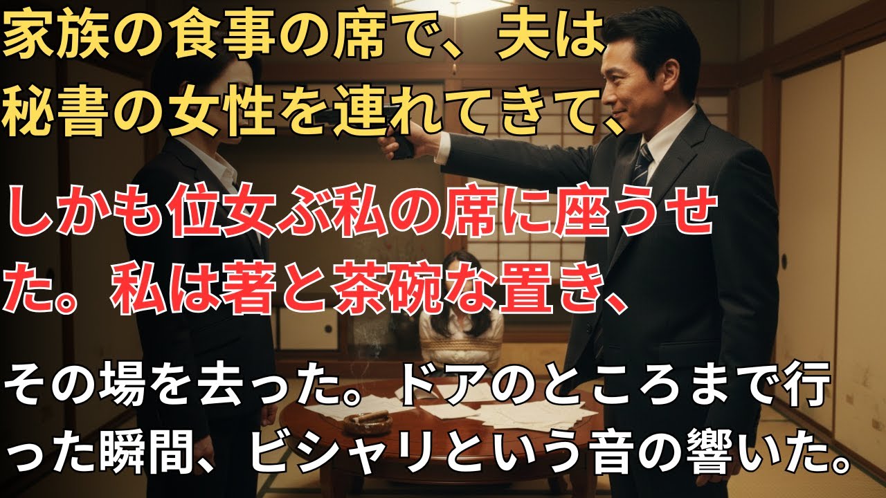 家族の夕食の席で、夫は秘書を私の席に座らせた――私は静かに立ち去った。それが、すべての始まりだった😮