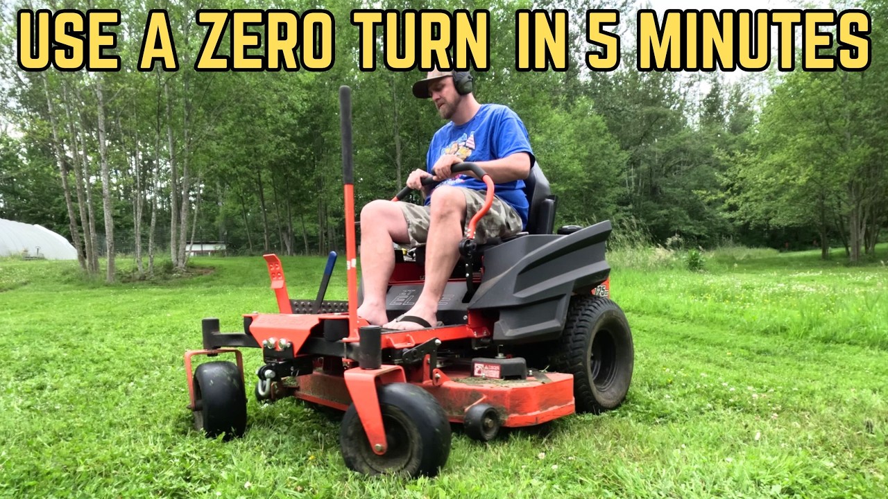 Use a Zero Turn Mower in 5 Minutes - How to Start, Move, and Mow