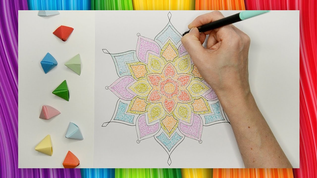 Coloro un Mandala Scribble Art | Scribble Mandala Coloring