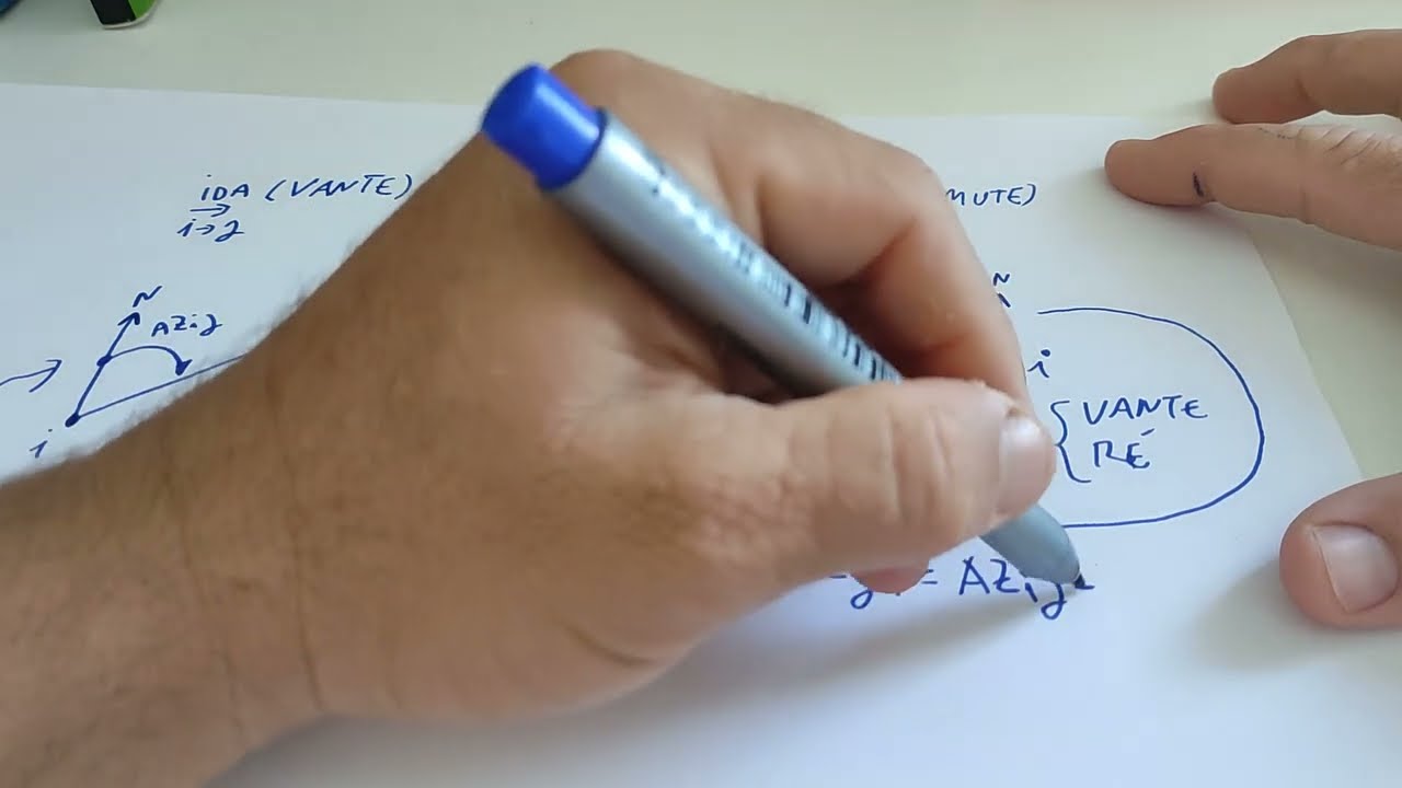 TOPOGRAFIA - AZIMUTE VANTE E RÉ DE UM ALINHAMENTO