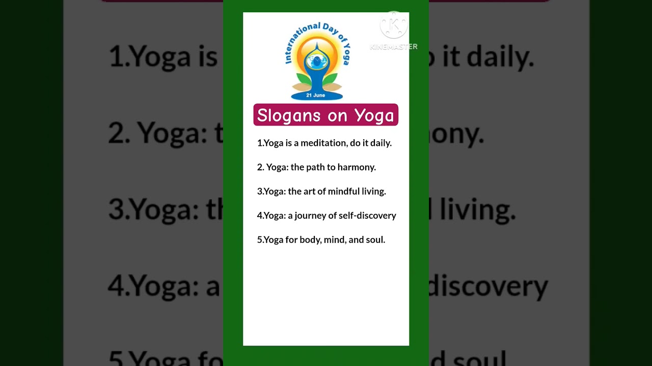 Best Slogans for yoga day | International Yoga Day 2025| 21st June