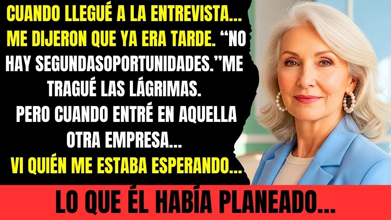 Cuando era joven, perdí una entrevista por ayudar a un anciano… sin saber quién era...