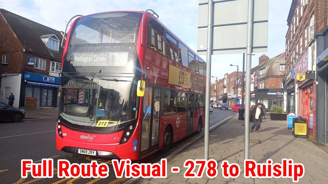 Full Route Visual | London Bus Route 278 - Heathrow Central to Ruislip | (2012) SN69ZRV