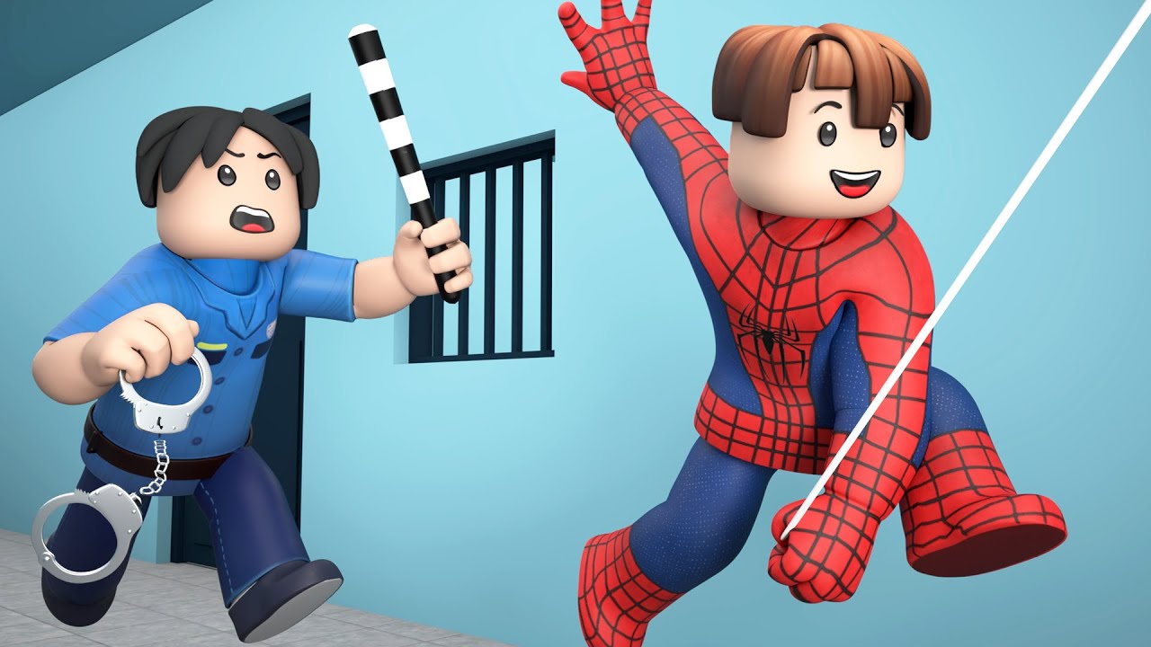 ROBLOX Brookhaven 🏡RP &mdash; СМЕШНЫЕ МОМЕНТЫ: ПОБЕГ ЧЕЛОВЕКА-ПАУКА ИЗ ТЮРЬМЫ | Roblox Jack