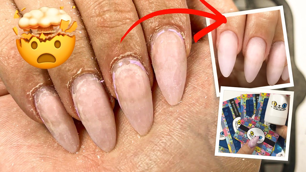 Uñas de gel sin limado rubber base (Neo Nail) y estampacion