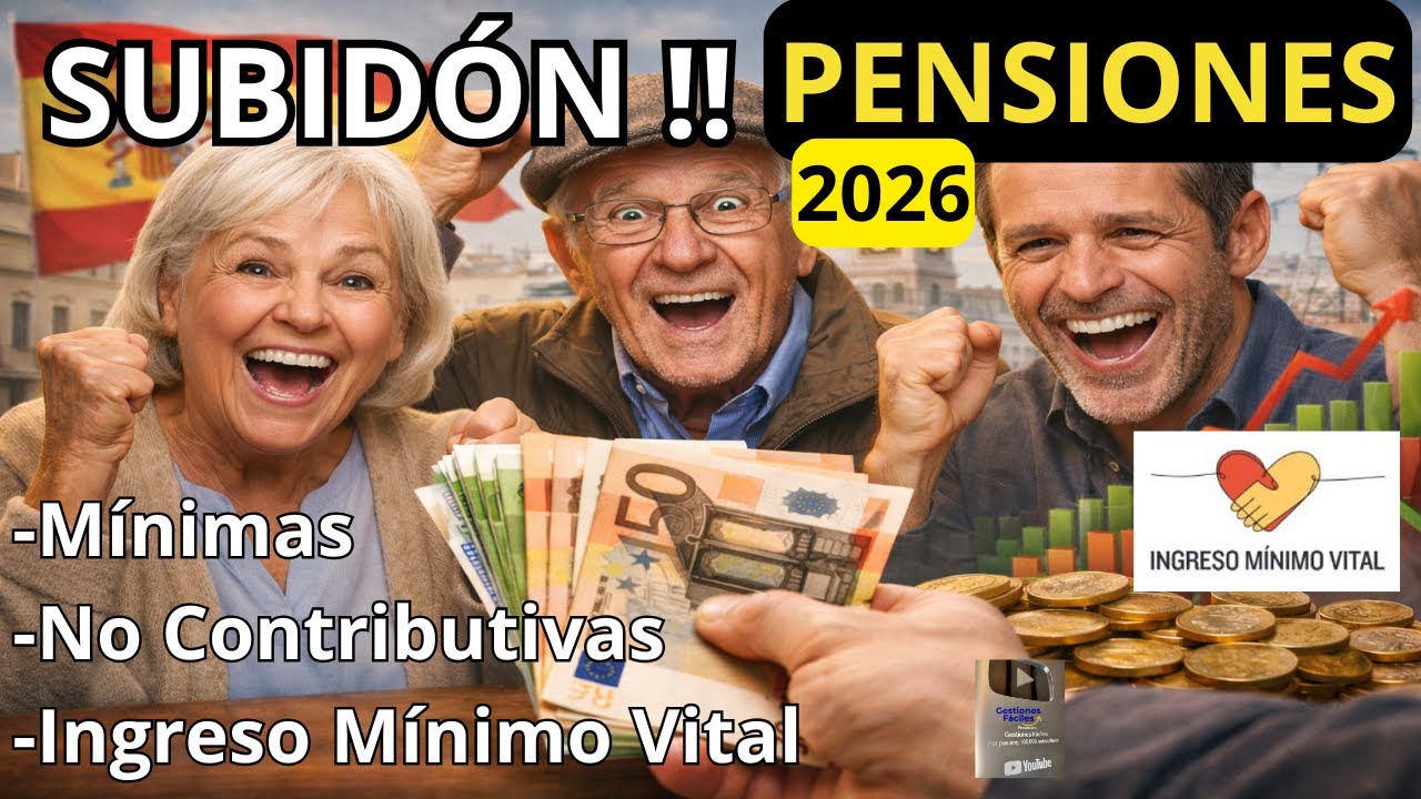 ↗️💰𝐒𝐮𝐛𝐢𝐝𝐚 𝟐𝟎𝟐𝟔 𝐏𝐄𝐍𝐒𝐈𝐎𝐍𝐄𝐒 𝐌𝐢́𝐧𝐢𝐦𝐚𝐬, 𝐍𝐨 𝐂𝐨𝐧𝐭𝐫𝐢𝐛𝐮𝐭𝐢𝐯𝐚𝐬 𝐞 𝐈𝐧𝐠𝐫𝐞𝐬𝐨 𝐌𝐢𝐧𝐢𝐦𝐨 𝐕𝐢𝐭𝐚𝐥✅ #gestionesfaciles