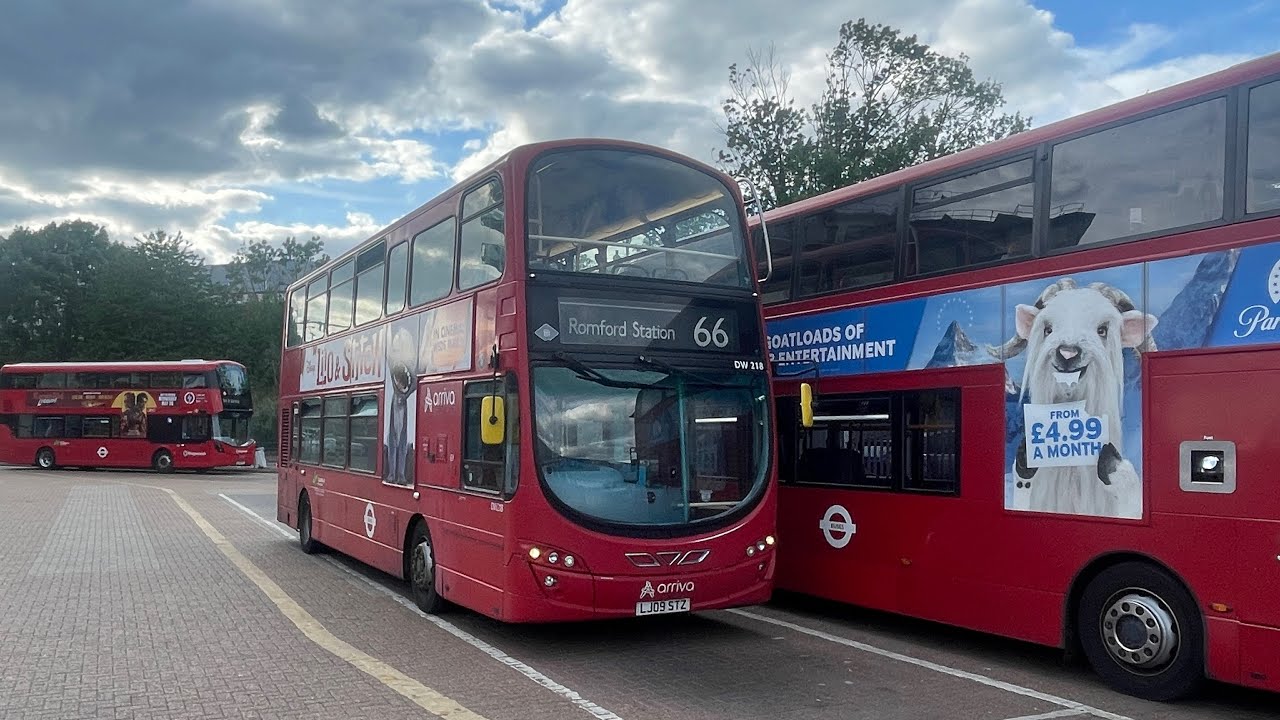 FRV. Arriva London Bus Route 66: Romford Station - Leytonstone Station. Bus: DW218 (LJ09 STZ)