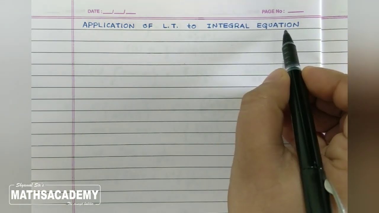 #laplace #transform APPLICATION OF LAPLACE TRANSFORM TO INTEGRAL EQUATIONS | Convolution type