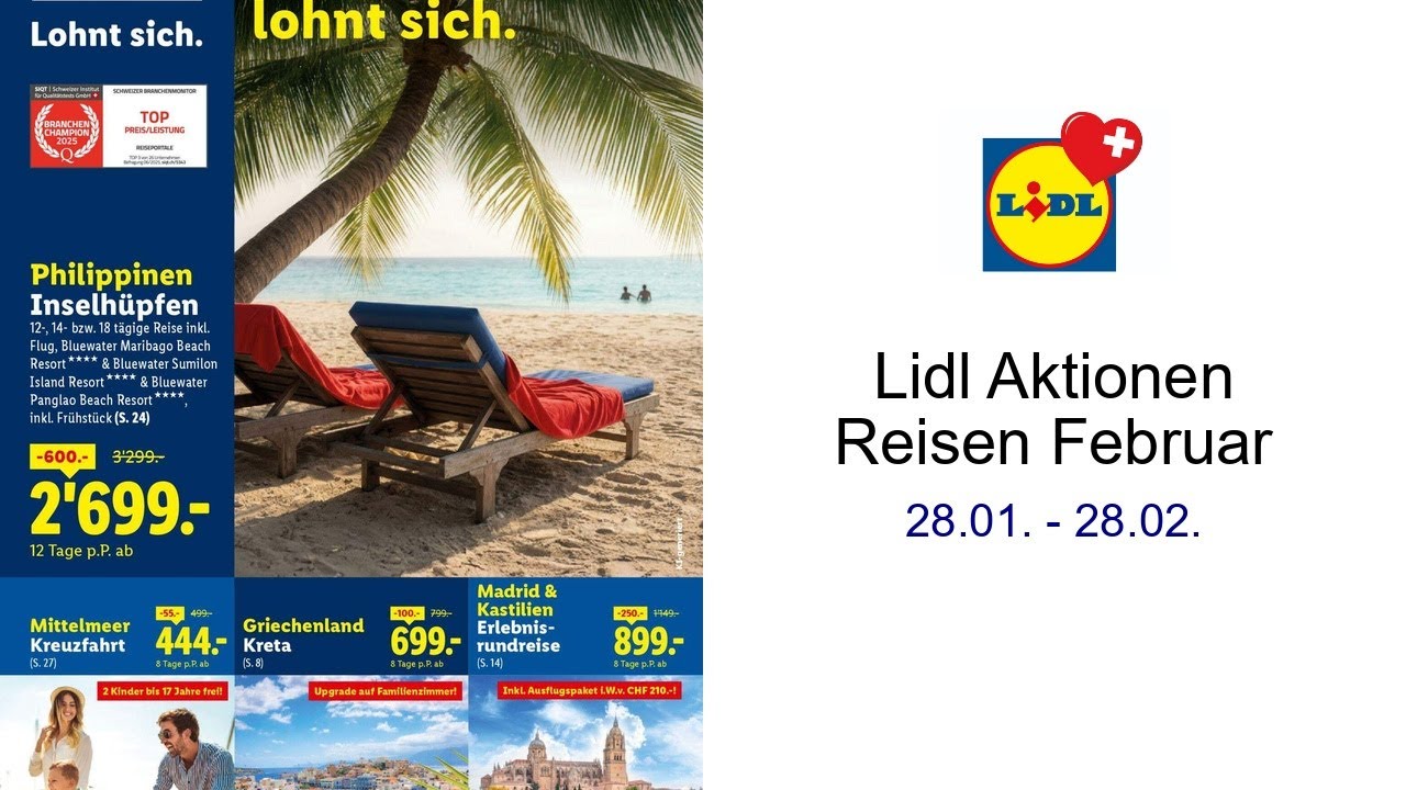 Lidl Aktionen Reisen Februar 28.01. - 28.02.