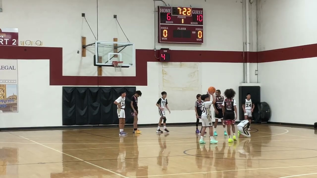 916 Dream Chasers 12u vs Swish Army Gold 13u.  Hardwood Palace 1/3/2026.  W 18-46