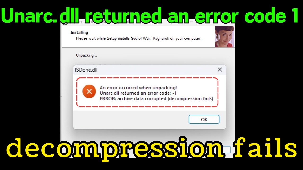 Unarc dll returned error code 1 archive data corrupted fix