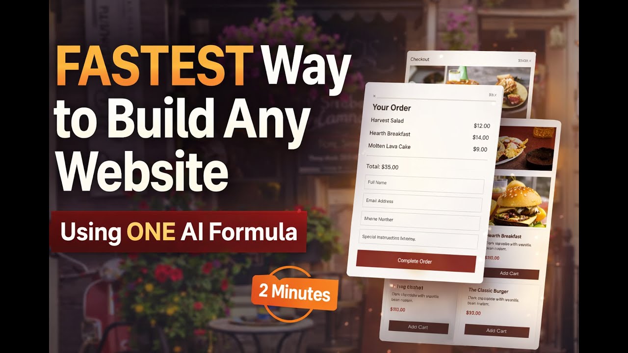 Fastest Way to Build a Complete Website Using One AI Formula