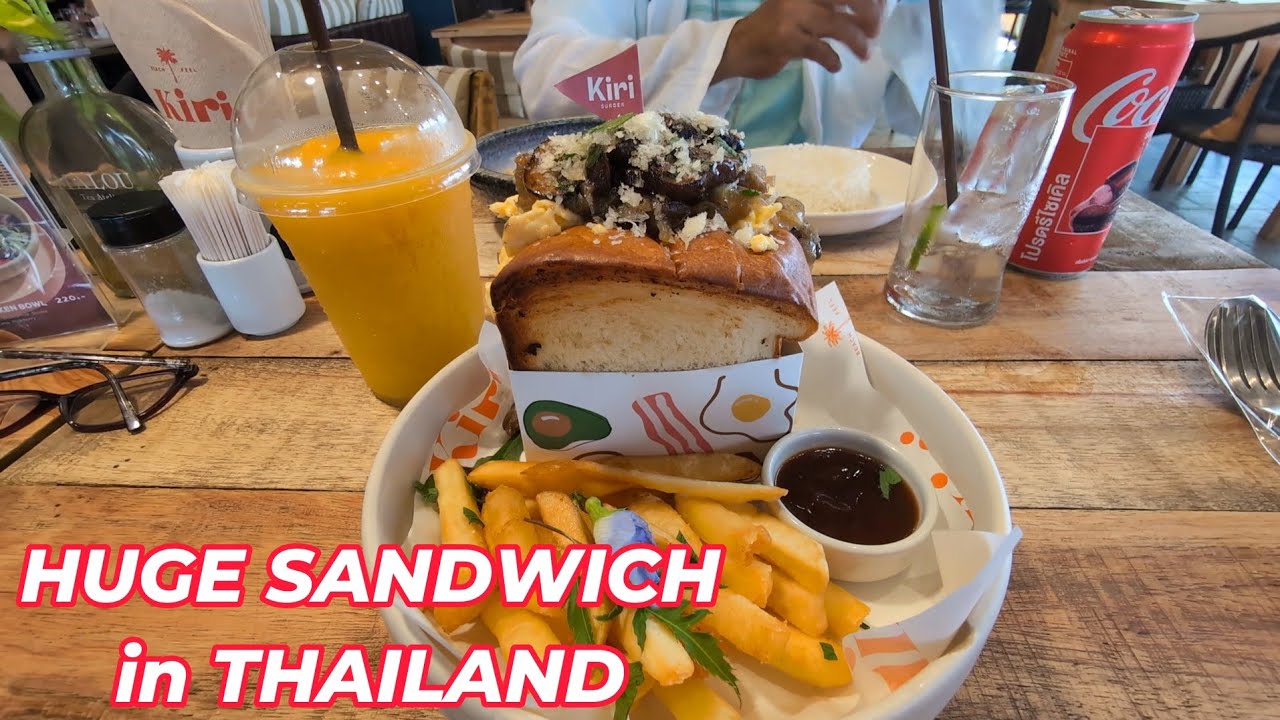 Trying a Huge Egg Sandwich in Phuket Thailand 🇹🇭 🥪
