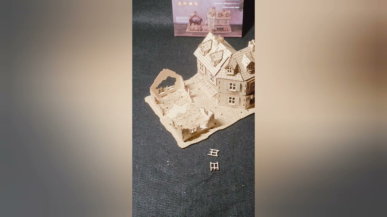 #3dpuzzles little war town #3dcraft #viral #3dmodeling #modelmaking #rokr #models 