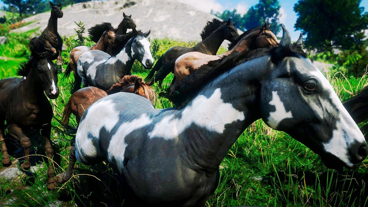 Migração de Cavalos Selvagens! Rumo ao Norte! Nevasca | Red Dead Redemption 2: Animais Mod | (PT/BR)