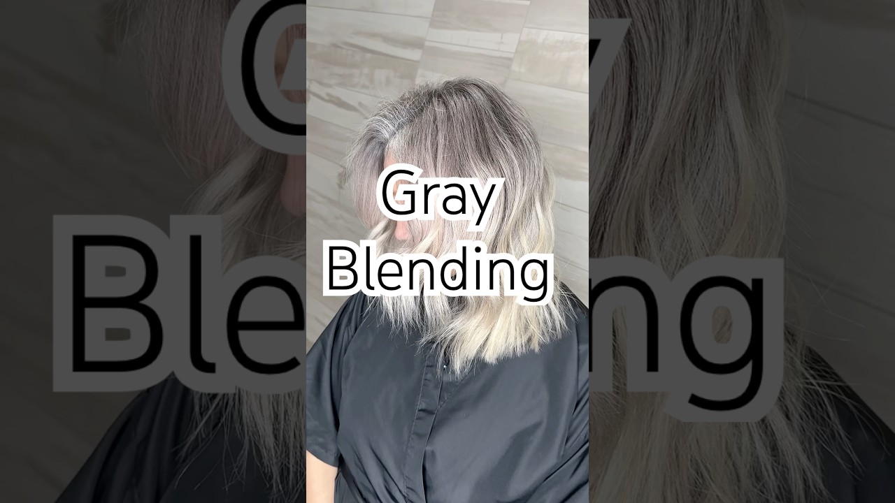 Gray blending #blondespecialist #hairtok #blondehaircolor #hairtransformation