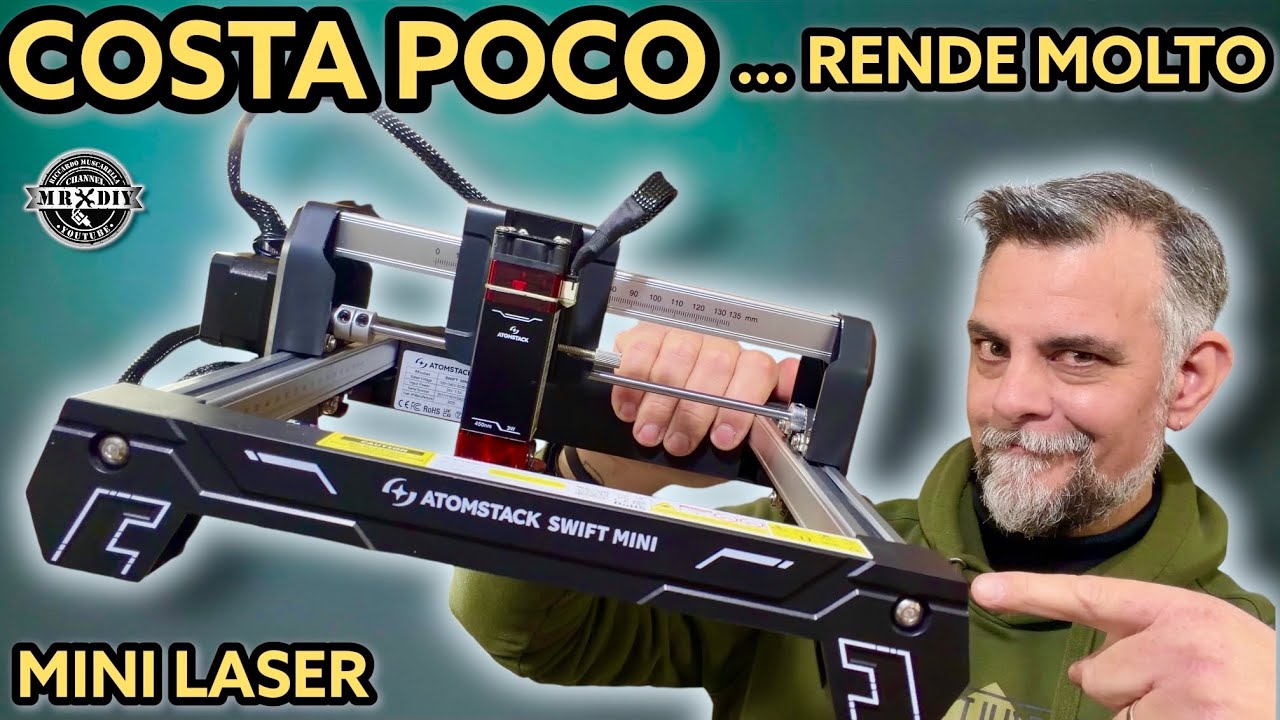 Atomstack Swift mini. Il pi&ugrave; economico sotto 100&euro;, Piccolo grande incisore laser portatile mercatini