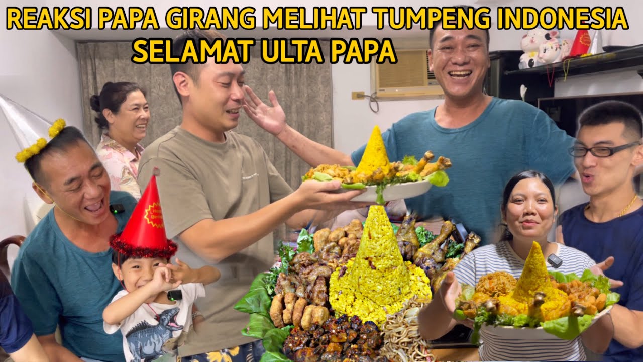 REAKSI PAPA SANGAT GIRANG MELIHAT TUMPENG ULTA NYA PAPA SAMPAI BERGOYANG🤣