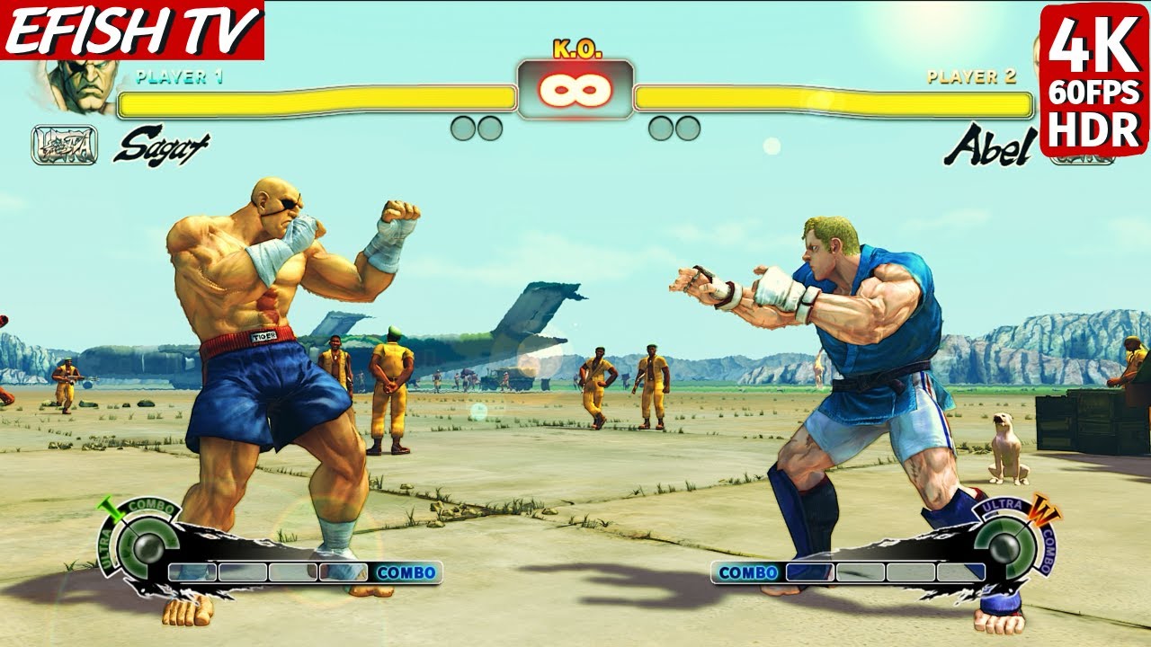 Sagat vs Abel (Hardest AI) - Ultra Street Fighter IV
